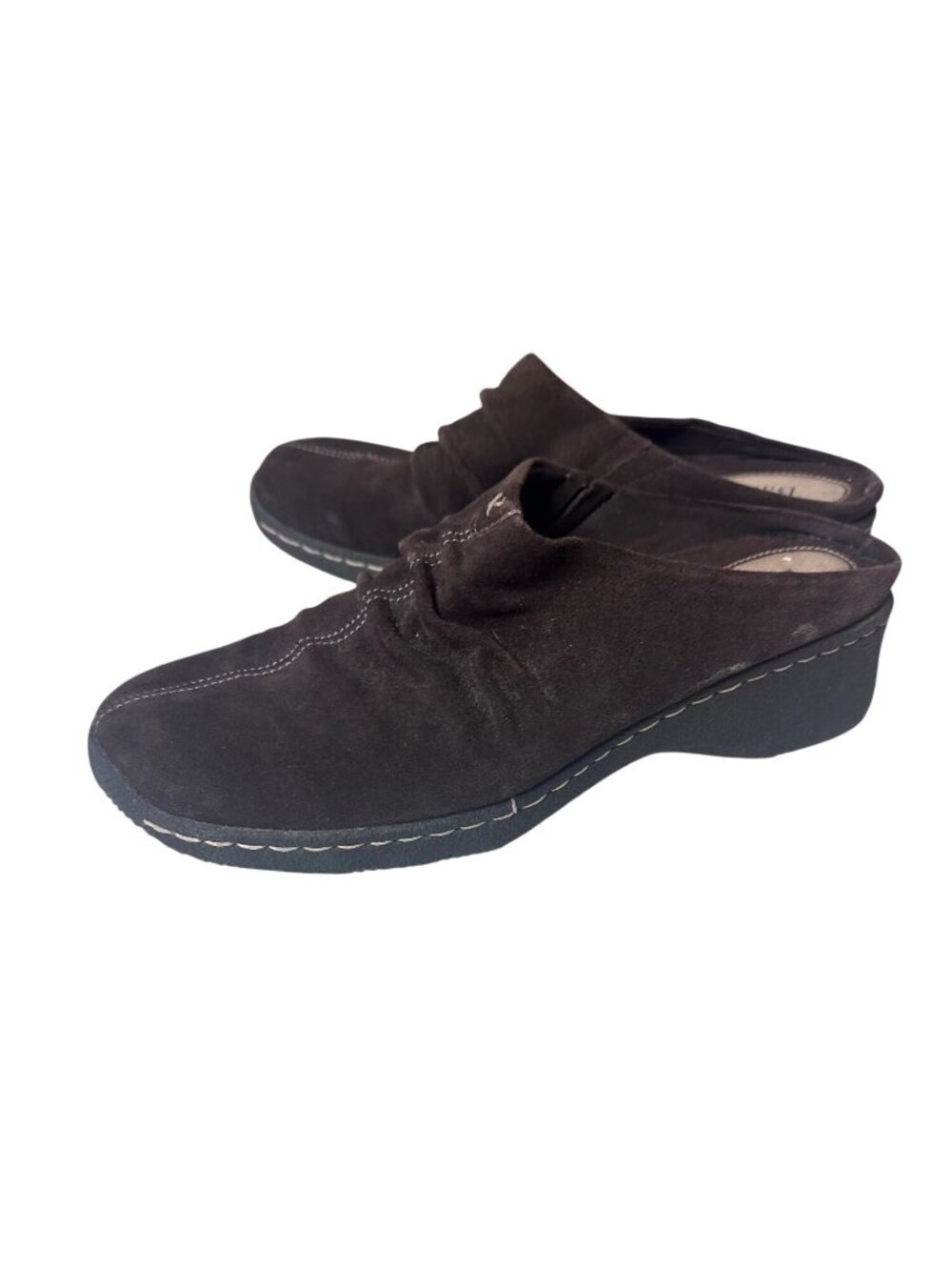 Bass Rachel brown leather mules size 9 M